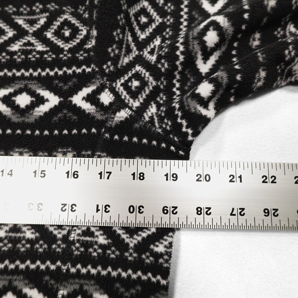 EDDIE BAUER Womens S Black White Aztec Print Outdoor Quarter Zip Fleece Pullover - Picture 6 of 7